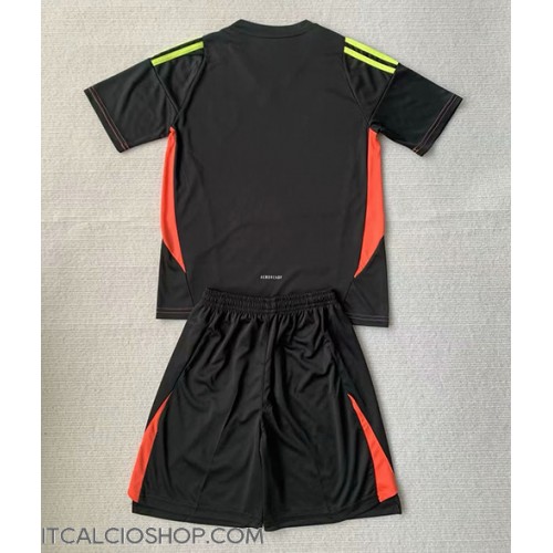 Spagna Portiere Seconda Maglia Bambino Europei 2024 Manica Corta (+ Pantaloni corti)